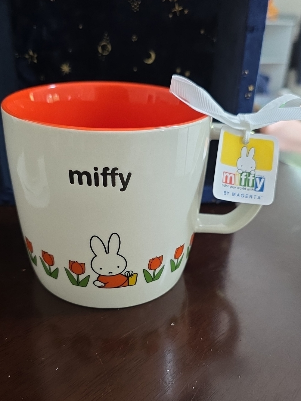 Miffy Bunny and Tulips mug NWT